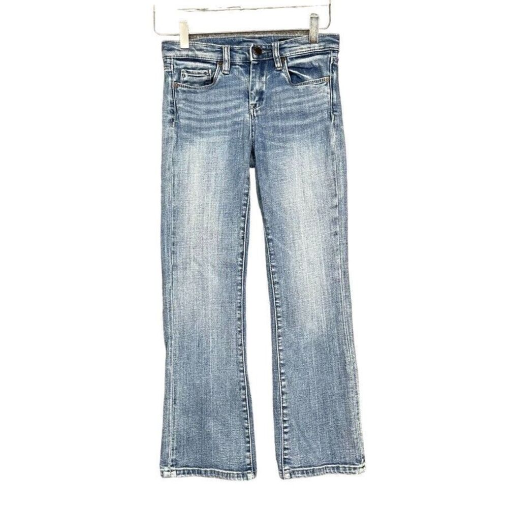 Blank NYC Jeans Womens 25 Blue‎ Boot Cut Low Rise Whiskering Cotton Stretch